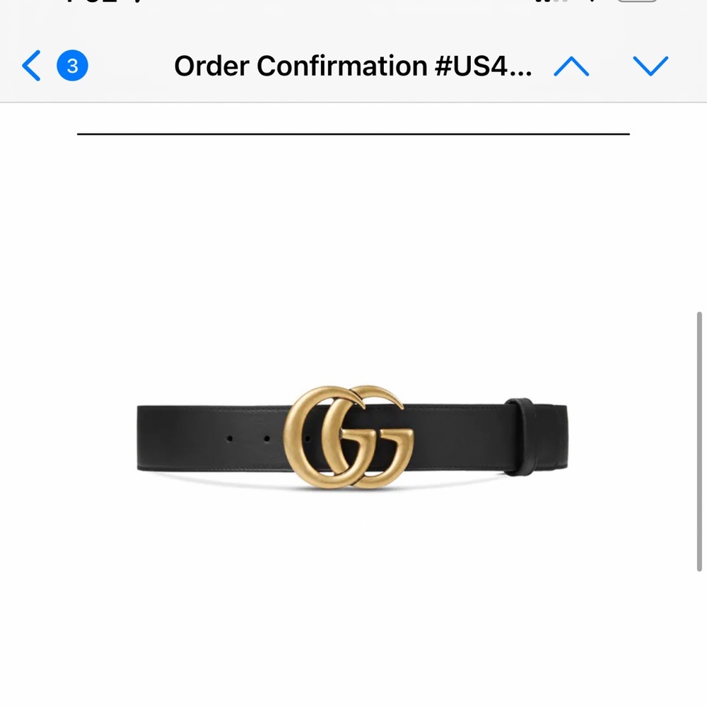 Gucci Leather belt with Double G buckle